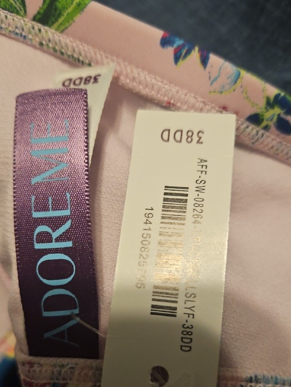 NWT Floral High-Waist Bikini Set - Blue & Pink - Picture 8 of 9